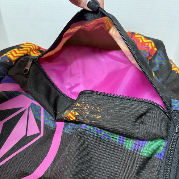 Volcom Stone Backpack - Multi Colored Back And Front Pocket Graphic - Picture 3 of 8